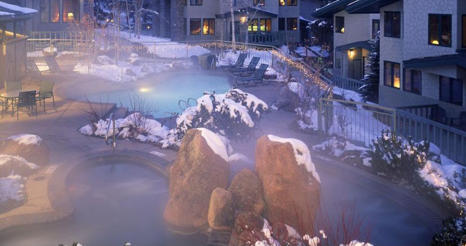 Enjoy the outdoor hot tubs and pools after a day on the slopes. Photo: Two Roads Hospitality - image_1