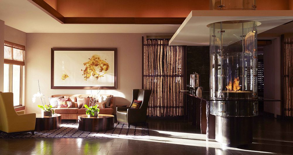 Modern mountain styling oozes throughout the hotel lobby. Photo: The Viceroy - image_2