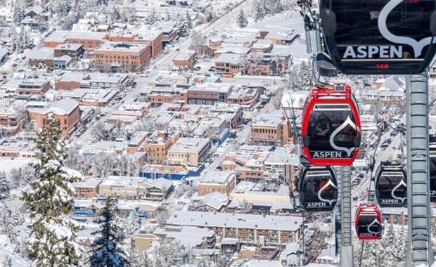 The Aspen Snowmass gondola goes right from town. Photo: Aspen Snowmass/Dan Bayer