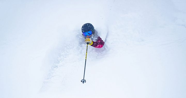 Ski Rachael Burks gets deep on a powder day. Photo: Iz La Motte, Alta Ski Resort - image 0
