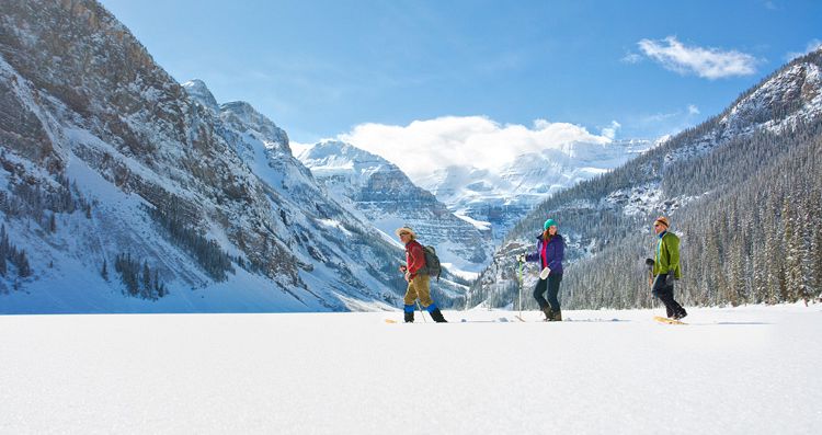 Spend your afternoon with a relaxing snow shoe. Photo: Fairmont Chateau Lake Louise - image_9