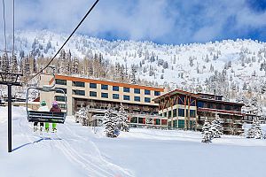 Unbeatable ski-in ski-out access at Rustler Lodge in Alta. Photo: Rustler Lodge